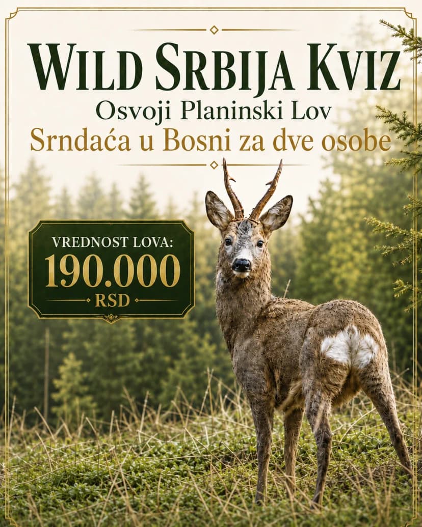 Osvoji Planinski Lov Srndaća za dve osobe!